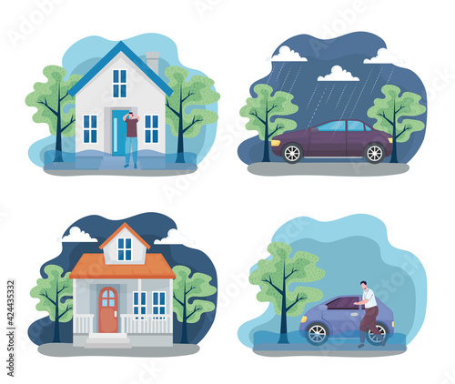 floods scenes set