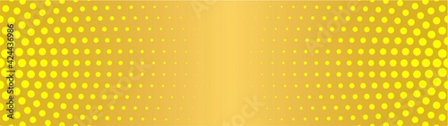 Background . Abstract banner design with a gold background and yellow circles. 