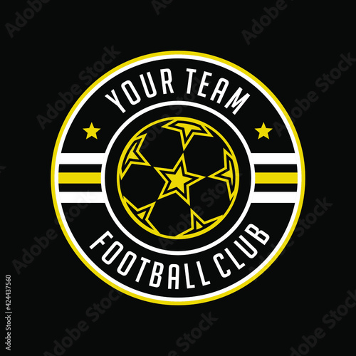 set emblem football club logo tamplate