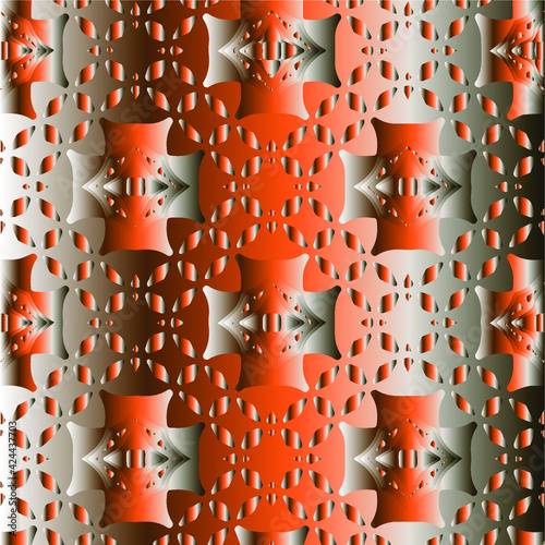 
Patterns with black-and-red-and-white gradient. Abstract metallic background. 