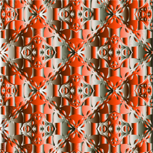 
Patterns with black-and-red-and-white gradient. Abstract metallic background. 