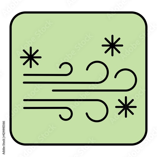 Vector Blizzard Outline Icon Design