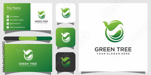 tree logo design and business card