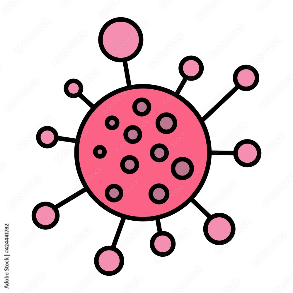 Vector Virus Outline Icon Design Vector Virus Outline Icon Design