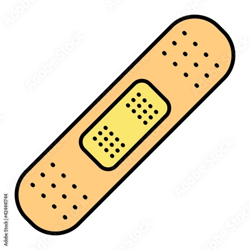 Vector Band Aid Outline Icon Design