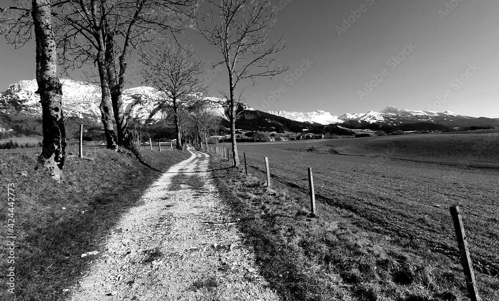 Plateau du Vercors à l'approche du printemps