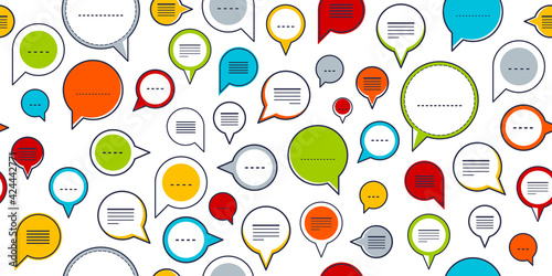Speech bubbles seamless vec...