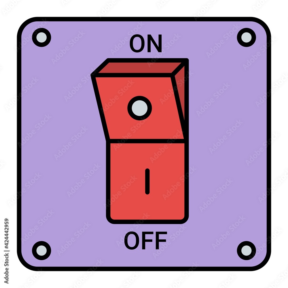 Vector Switch Outline Icon Design Vector Switch Outline Icon Design