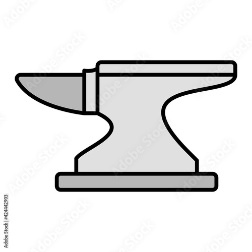 Vector Anvil Outline Icon Design