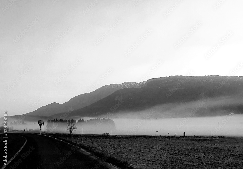 Plateau du Vercors à l'approche du printemps