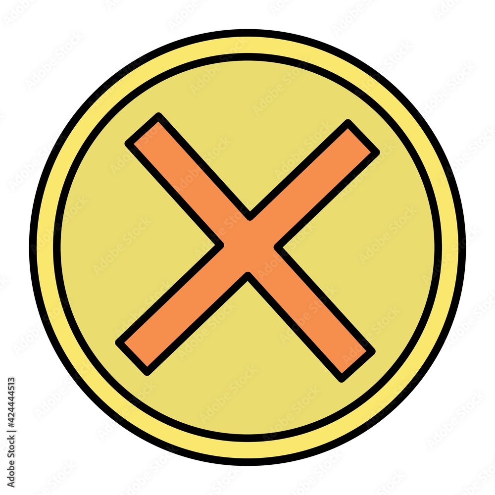 Obraz premium Vector Close Outline Icon Design