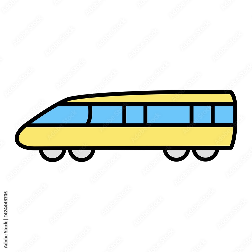 Vector Train Outline Icon Design Vector Train Outline Icon Design