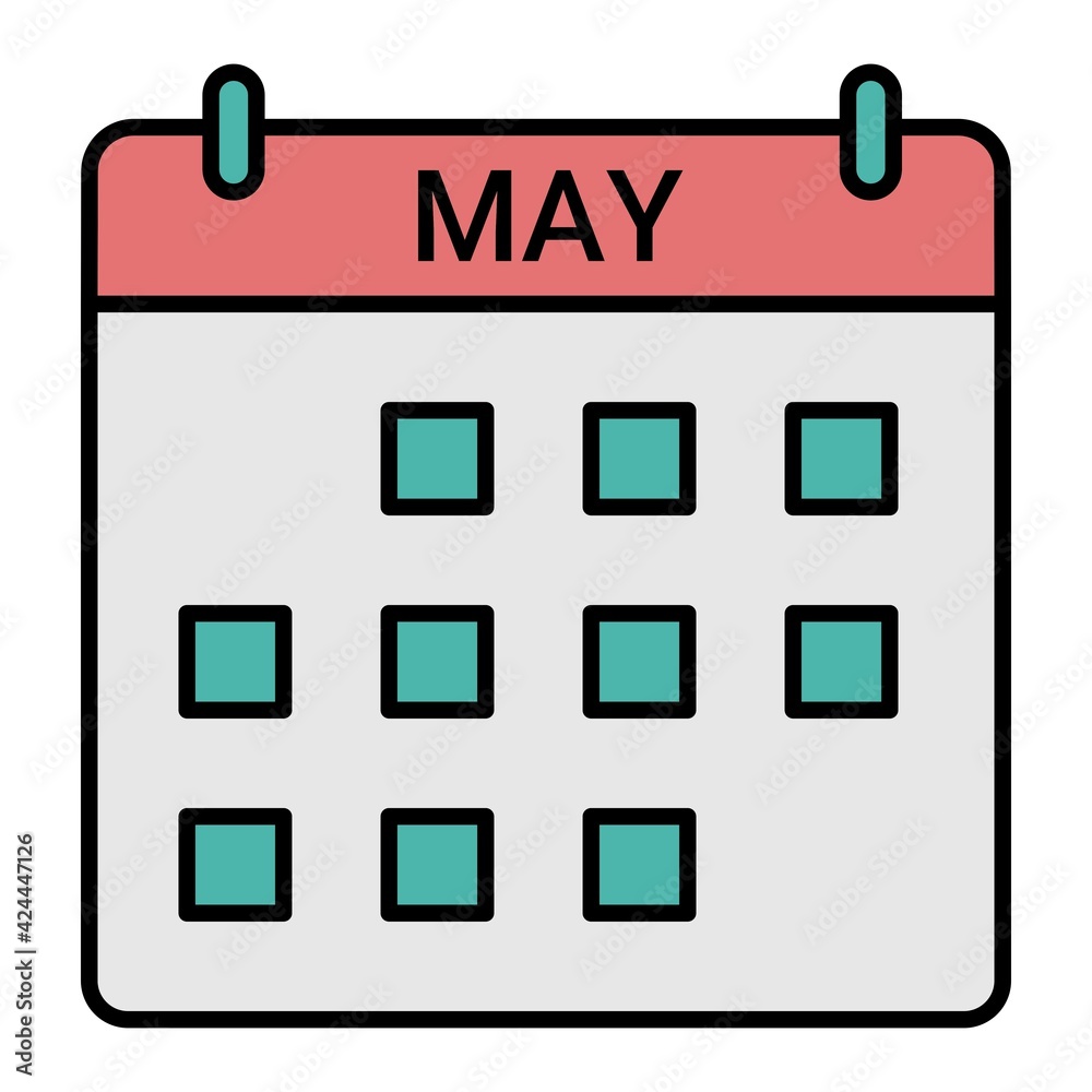 Vector Calendar Outline Icon Design Vector Calendar Outline Icon Design