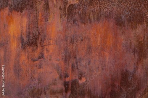 Rusty old painted metal background.