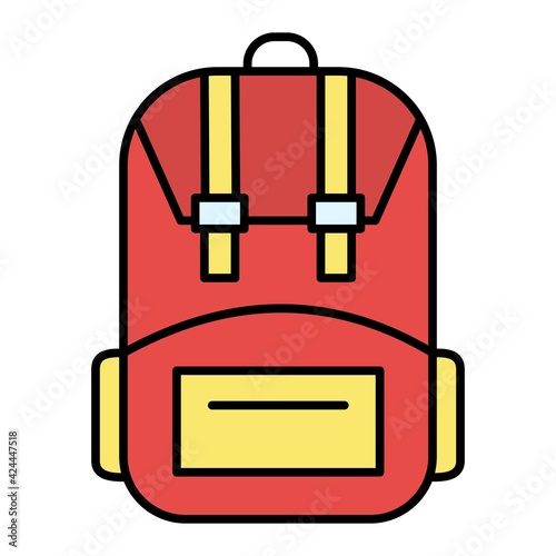 Vector Bagpack Outline Icon Design