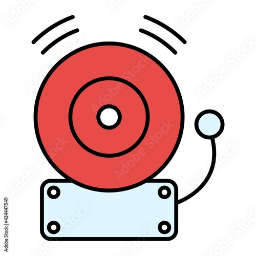 Vector Buzzer Outline Icon Design