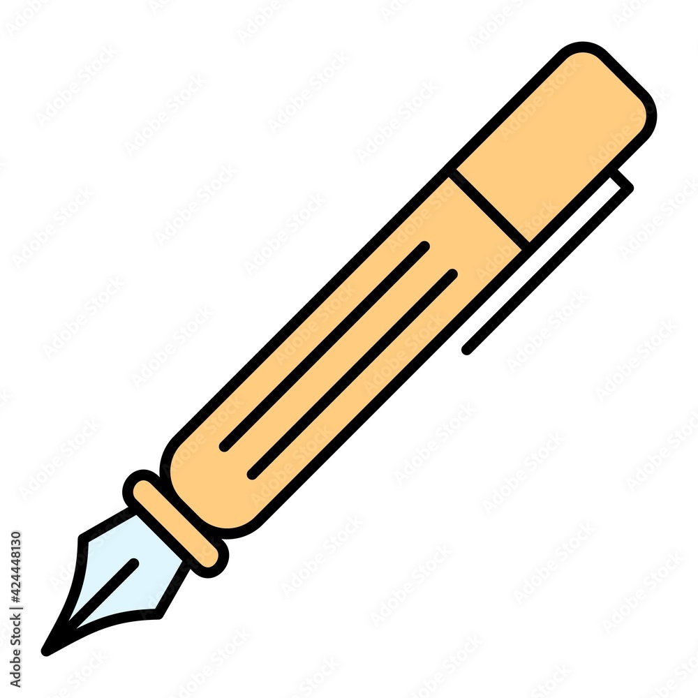 Vector Pen Outline Icon Design Vector Pen Outline Icon Design
