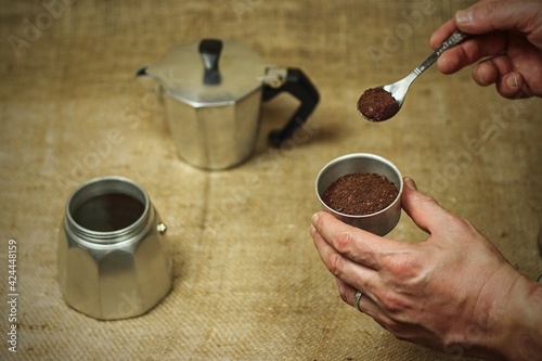 Making coffee