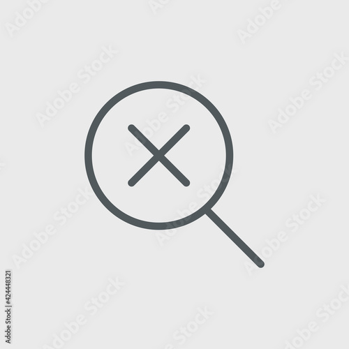 Magnifying glass icon isolated on background. Search symbol modern, simple, vector, icon for website design, mobile app, ui. Vector Illustration