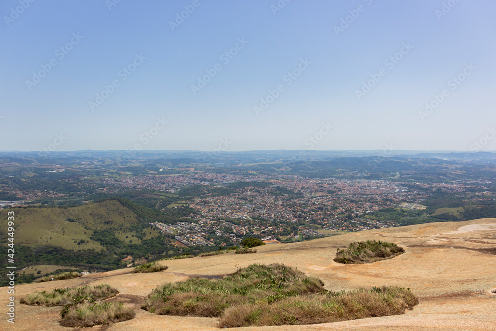 Panoramic photo on top of Pedra Grande located in Atibaia Brazil