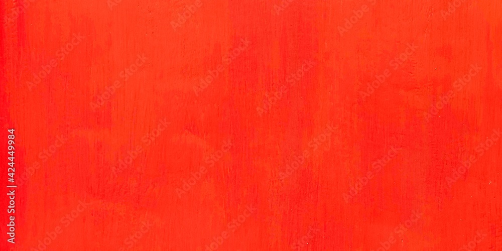 Panorama of Vintage bright red wood wall panel texture and background seamless