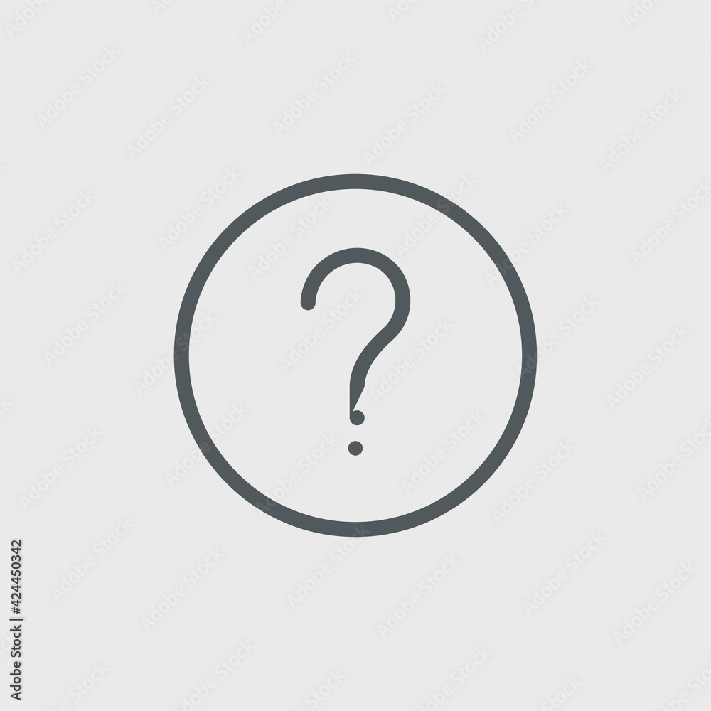 FAQ icon isolated on background. Support symbol modern, simple, vector, icon for website design, mobile app, ui. Vector Illustration