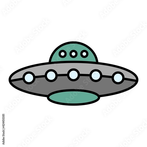 Vector Ufo Outline Icon Design
