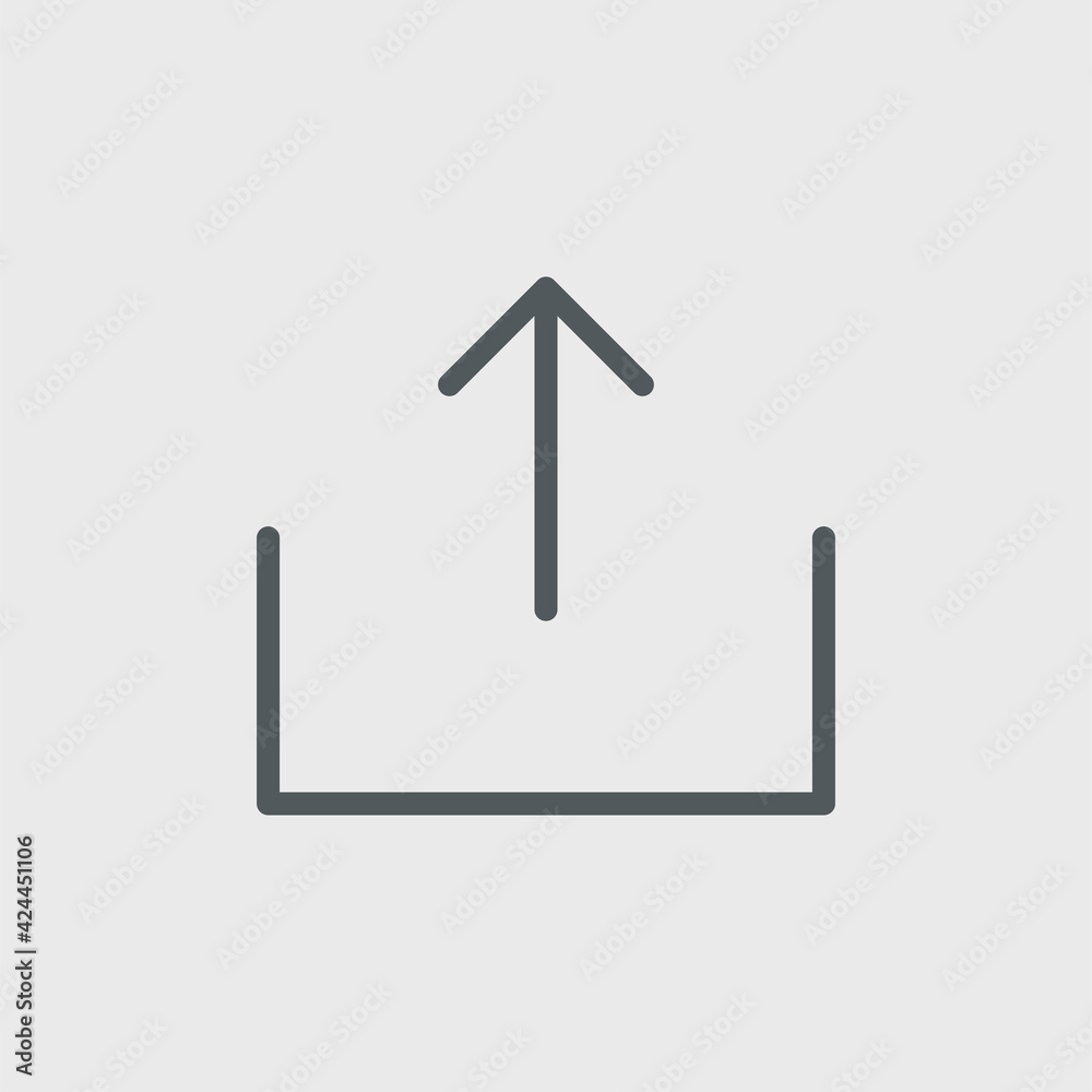Upload icon isolated on background. Arrow up symbol modern, simple, vector, icon for website design, mobile app, ui. Vector Illustration Upload icon isolated on background. Arrow up symbol modern, simple, vector, icon for website design, mobile app, ui. Vector Illustration