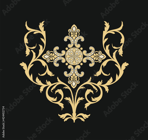 IHS SYMBOLS OF THE CATHOLIC CHURCH, WITH CROSSES DECORATED FOR SACRED DRESSES
