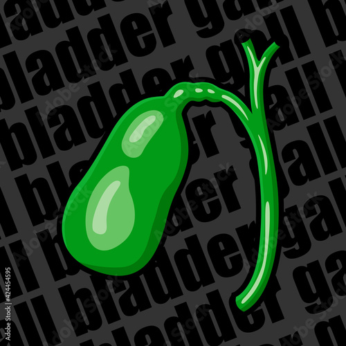Image of a human organ for medical websites, flyers, posters, and more. Gallbladder.