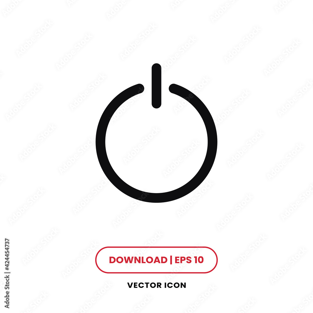 On off icon vector. Power on or off sign On off icon vector. Power on or off sign