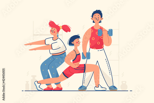 People work on body