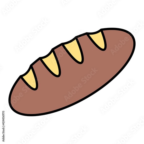 Vector Baguette Outline Icon Design