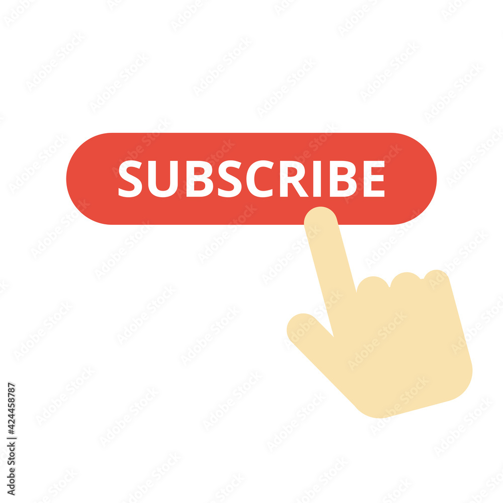 Subscribe vector. Clicking on the button. Marketing and business concept. Subscribe vector. Clicking on the button. Marketing and business concept.