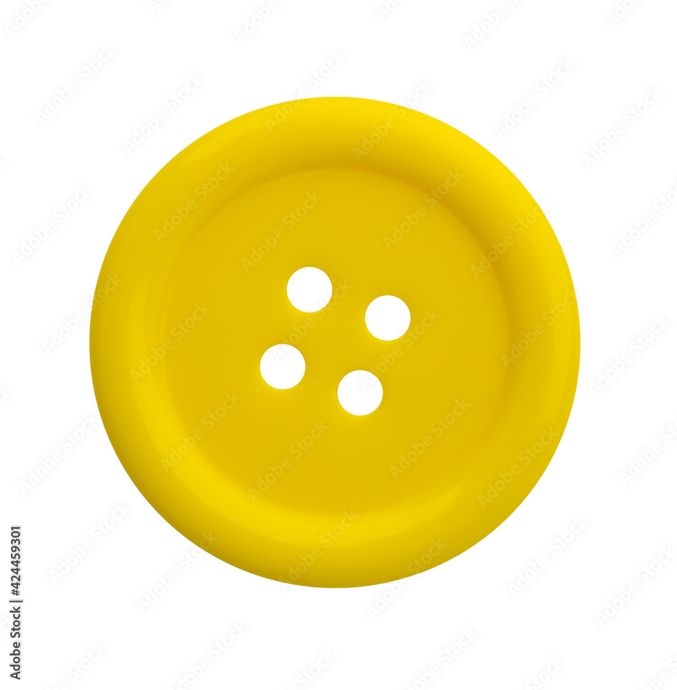 Large plastic clothes button isolated on white background Large plastic clothes button isolated on white background