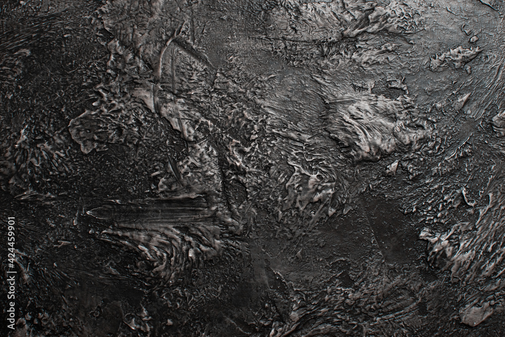 Naklejka premium Dark black and white texture background