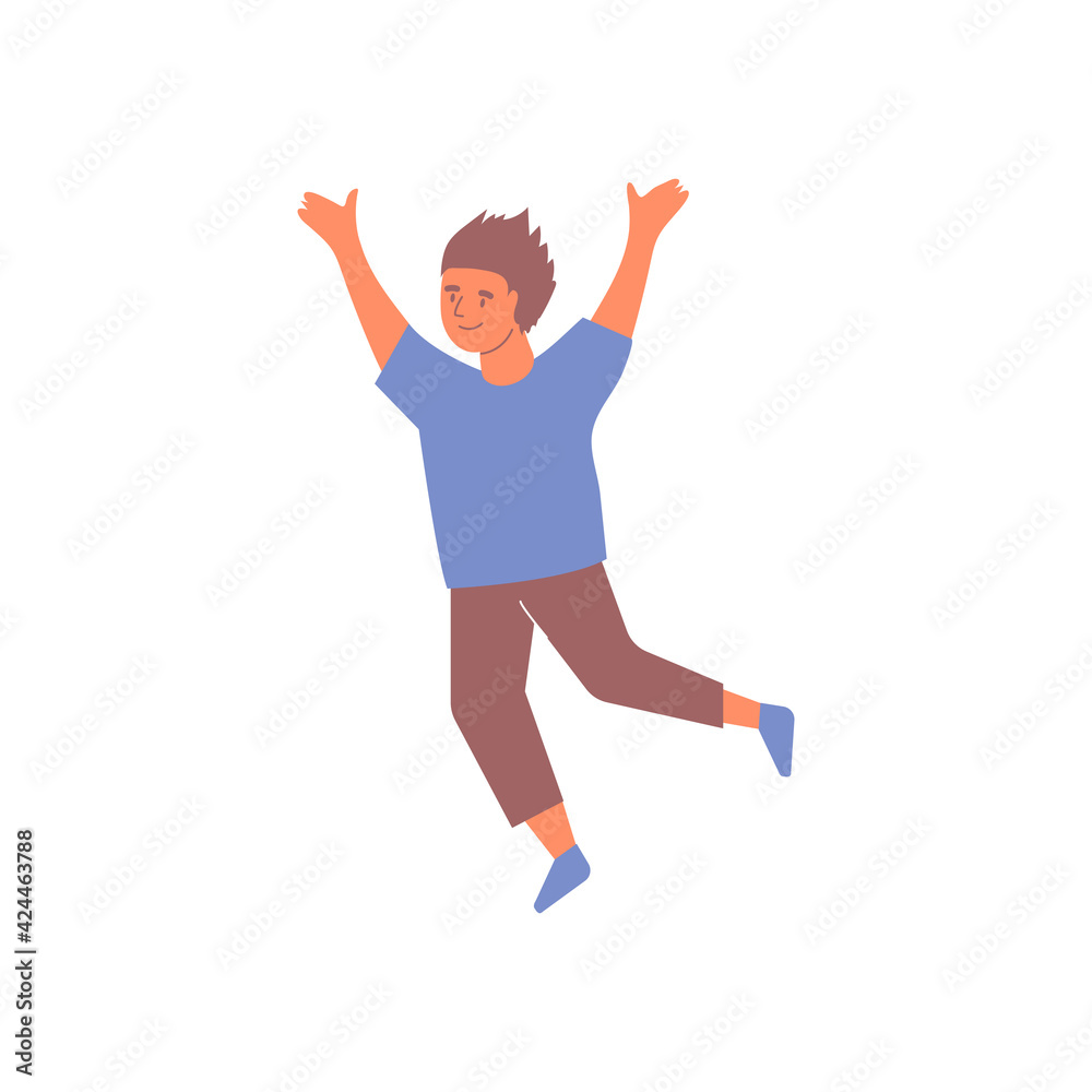 Joyful Boy Flat Composition Joyful Boy Flat Composition