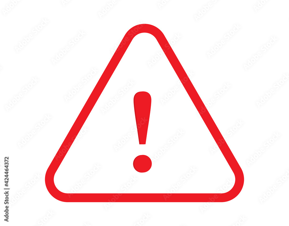 Attention sign with exclamation mark symbol Attention sign with exclamation mark symbol