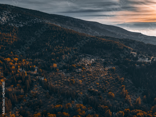 Sunset in the Mountain - Greek Deep Forest photo