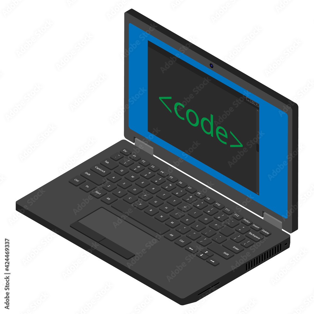 Laptop coding concept. Web developer, design, programming. Laptop screen code Laptop coding concept. Web developer, design, programming. Laptop screen code