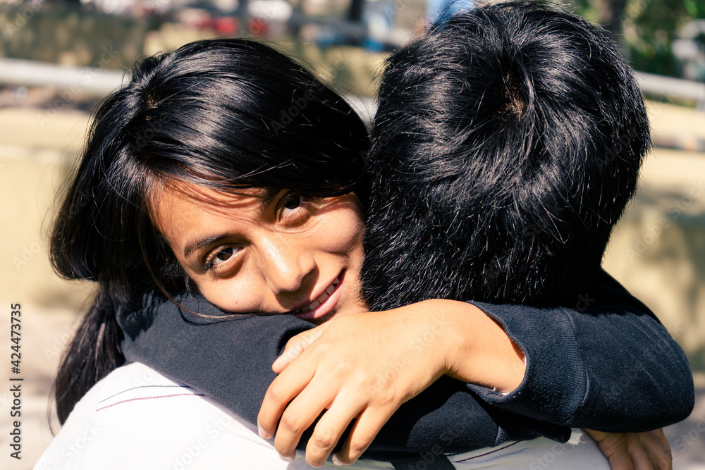 Young couple in love and embraced. Romanticism concept