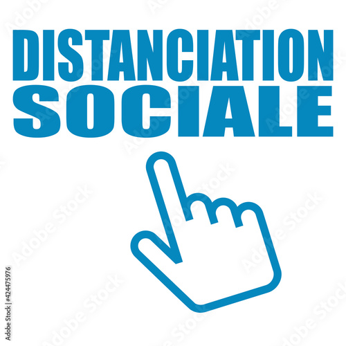 Logo distanciation sociale.