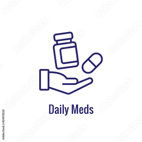 Pharmacy icon with an aspec of the pharma business - outline icon