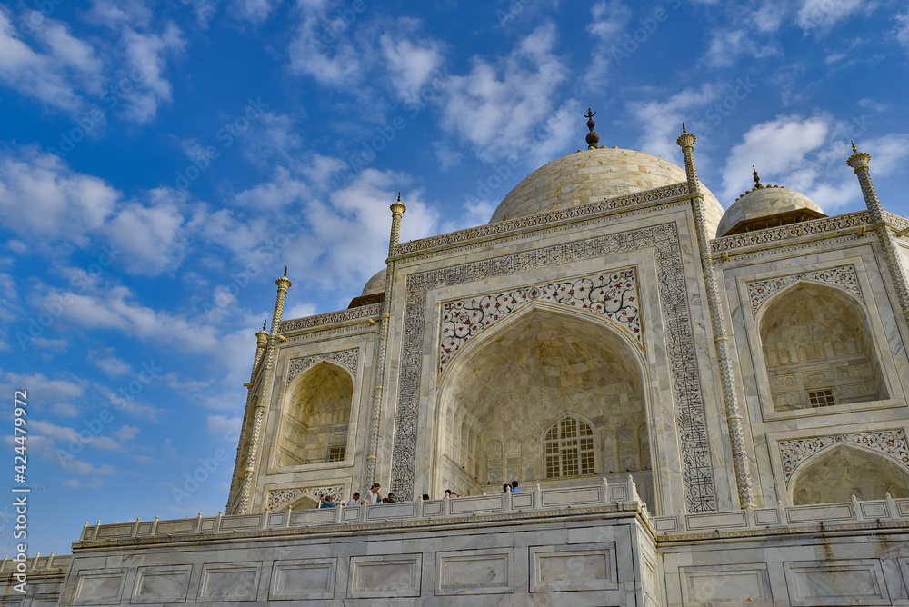 Taj Mahal, a marble mausoleum in Agra, India