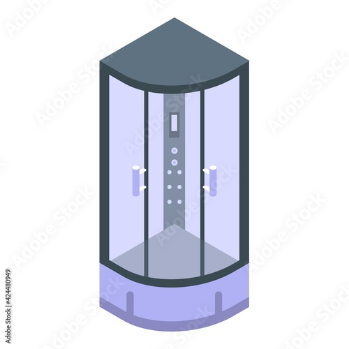 Massage shower stall icon. Isometric of Massage shower stall vector icon for web design isolated on white background