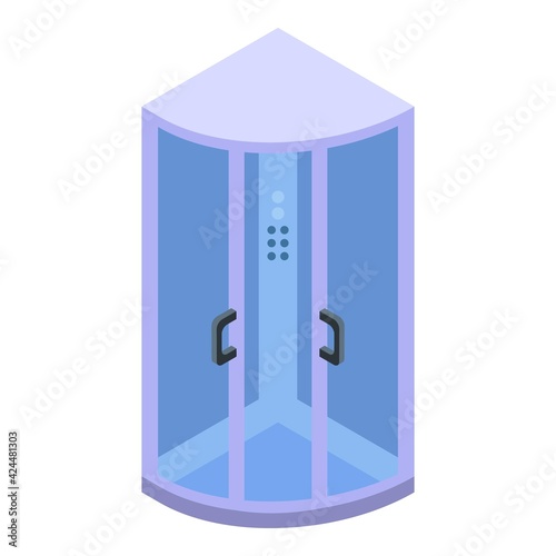 Clean shower stall icon. Isometric of Clean shower stall vector icon for web design isolated on white background
