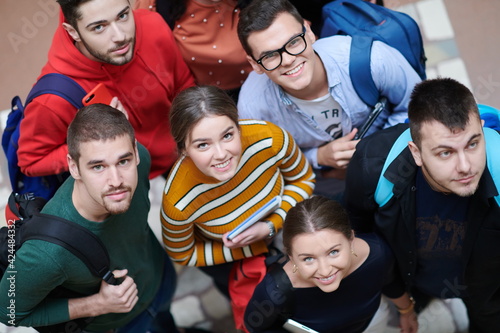 students in school together in problem