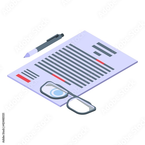 Inheritance testament icon. Isometric of Inheritance testament vector icon for web design isolated on white background