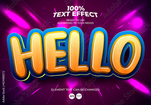Hello Editable Text Effect