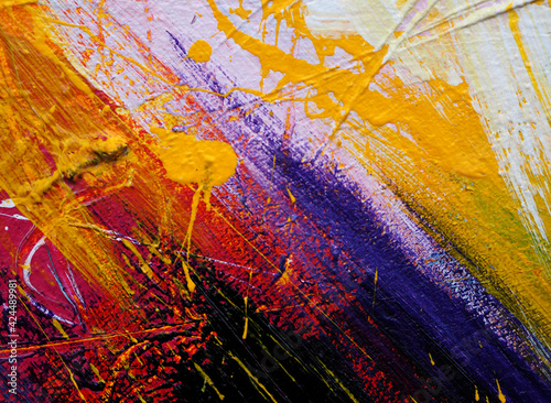 Colorful oil paint brush stroke abstract background texture  design illustration.
